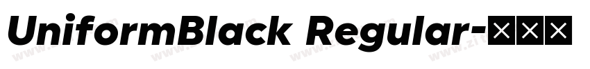 UniformBlack Regular字体转换